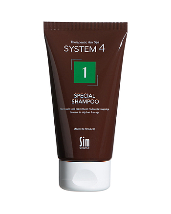Sim Sensitive System 4 - Терапевтический шампунь №1 для нормальной и жирной кожи головы 75 мл - hairs-russia.ru